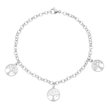 Pulseira Árvore Da Vida Com Pingente Em Aço Cirúrgico Foto  mini 1