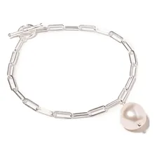 Pulseira Bali Carmine em prata 925 com pérola SS, comprimento 19 cm Foto  mini 1