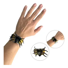 Pulseira Bate Enrola Com Lantejoulas Aranha Festa Halloween Foto mini 1