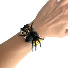 Pulseira Bate Enrola Com Lantejoulas Aranha Festa Halloween Foto mini 3