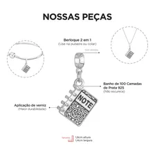 Pulseira Berloques Professora Banhada A Prata 925 Premium Foto mini 3