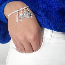 Pulseira Berloques Professora Banhada A Prata 925 Premium Foto mini 2