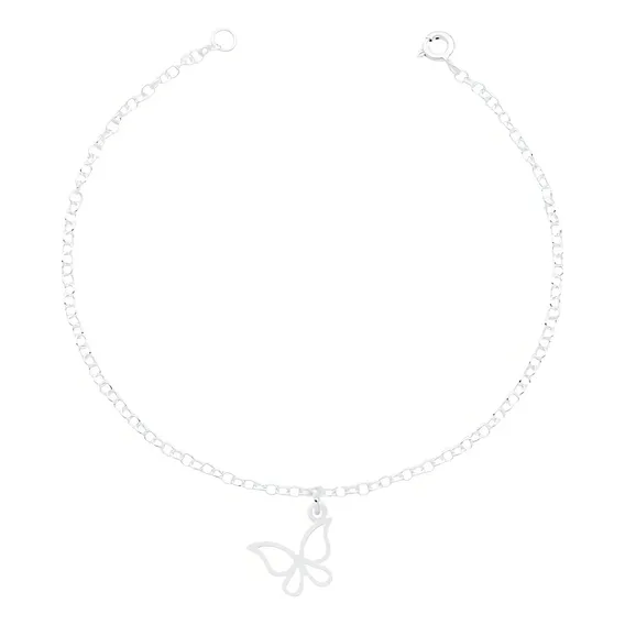 Pulseira Borboleta Prata 925 Foto 1
