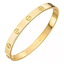 Pulseira bracelete Bracelete feminino Bracelete Feminino de aço inoxidável banhado ouro cor dourado tamanho 17 cm para adultos 17cm de largo / 17cm de diámetro Foto mini 1