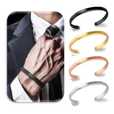 Pulseira Bracelete Masculina Bracelete Aço Tungstênio Foto mini 1