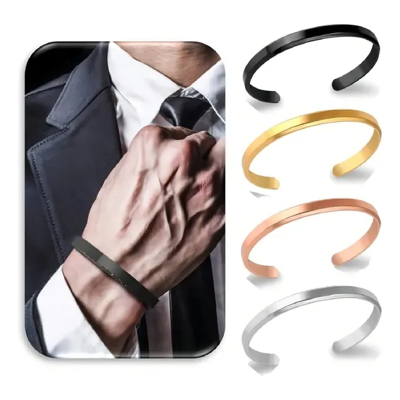 Pulseira Bracelete Masculina Bracelete Aço Tungstênio Foto 1