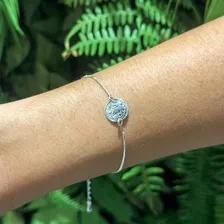 Pulseira Bracelete Medalha São Bento Folheada Prata 925 Foto mini 3