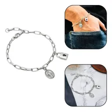 Pulseira Cadeia Consagração Nossa Senhora Das Graças Inox Foto  mini 1