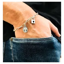 Pulseira Cadeia Consagração Nossa Senhora Das Graças Inox Foto mini  2