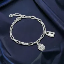 Pulseira Cadeia Consagração Nossa Senhora Das Graças Inox Foto mini  3