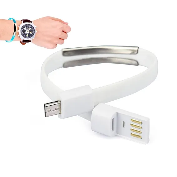Pulseira Carregador Via Usb, Android E Windows Phone Branco Foto 1