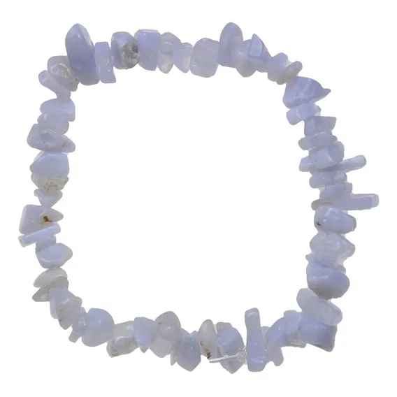 Pulseira Cascalho De Calced么nia Azul Foto 1