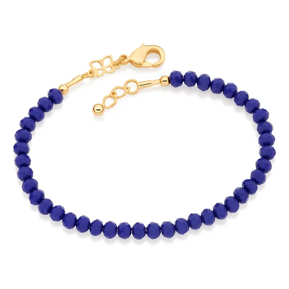Pulseira Com Cristais Facetados Azul 552011 Rommanel Foto 1