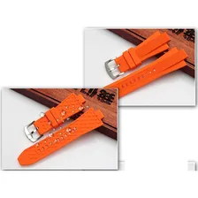 Pulseira Compatível Michael Kors Mk8184 Mk8729 Mk9020 Mk8152 Cor Laranja Foto mini  3