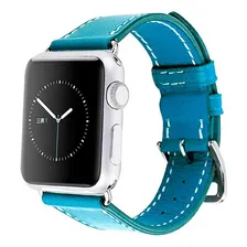 Pulseira Couro CompatÃvel Apple Watch 45mm Hermes&edition Cor Azul-turquesa Foto mini 1