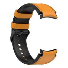 Pulseira Couro CompatÃvel Com Samsung Galaxy Watch 4 44mm Cor Amarelo Foto mini 2