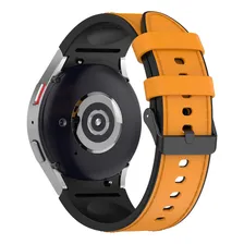 Pulseira Couro CompatÃvel Com Samsung Galaxy Watch 4 44mm Cor Amarelo Foto mini 1