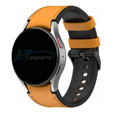 Pulseira Couro CompatÃvel Com Samsung Galaxy Watch 4 44mm Cor Amarelo Foto mini 3