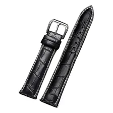 Pulseira Couro Ecol贸gico Qualidade Rel贸gio 20mm Com Pinos Cor Preto Di芒metro 0 Foto mini 1