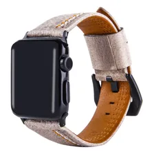 Pulseira Couro Line Para Apple Watch 45mm 44mm 42mm Serie Cor Branco Foto mini  2