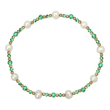 Pulseira De Hematita Com Ágata E Pérolas Foto  mini 1
