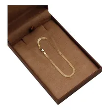Pulseira De Ouro 18k Feminina Esteira Bismarck 17cm Joia Foto mini 3