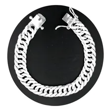 Pulseira De Prata 925 Elos Duplos 12 Mm Grossa 24 Cm Foto  mini 1