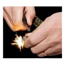 Pulseira De SobrevivĂȘncia Paracord BĂșssola Apito Pederneira Foto mini 3