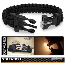 Pulseira De SobrevivĂȘncia Paracord Pederneira Apito Nautika Foto mini 3