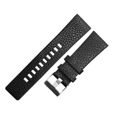 Pulseira Diesel 22mm Preto Em Couro Legítimo Fivela Em Aço Cor Pulseira Diesel Couro Preto Largura Da Pulseira 22 Mm Foto mini 1