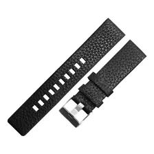 Pulseira Diesel 24mm Preto Em Couro Legítimo Fivela Em Aço Foto mini 1