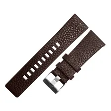 Pulseira Diesel 26mm Marrom Em Couro Legítimo Fivela Em Aço Foto mini 1