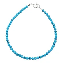 Pulseira Em Pedra Turquesa Facetada Foto mini 1