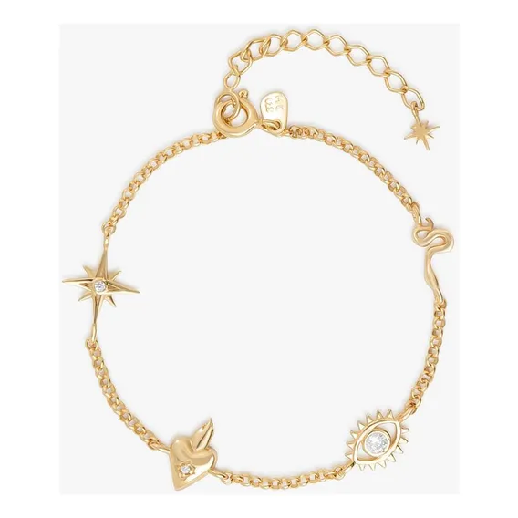 Pulseira Em Prata 925 Com Banho De Ouro Amarelo 18k Foto 1