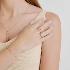 Pulseira Em Prata 925 Com Banho De Ouro Amarelo 18k Foto mini 3