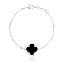 Pulseira Em Prata 925 Feminina Trevo Van Cleef Comprimento 18 Cm Cor Prateado Foto mini 1