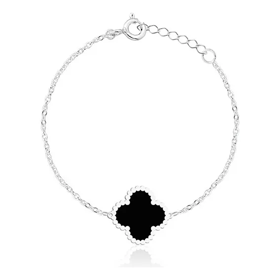 Pulseira Em Prata 925 Feminina Trevo Van Cleef Comprimento 18 Cm Cor Prateado Foto 1