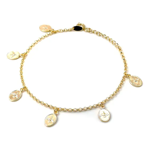 Pulseira Espírito Santo Banhada A Ouro 18k Foto 1