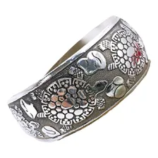 Pulseira Feminina Bracele Tibetano Tibetano Comprimento 20 Cor Prateado Diâmetro 6 Foto mini 1
