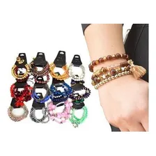 Pulseira Feminina Bracelete Kit Combo Atacado C/ 20 Comprimento 17 Cm Diâmetro 8 Cm Foto mini 1