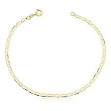 Pulseira Feminina De Ouro 18k Piastrine 19cm Foto mini 1