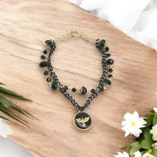 Pulseira Feminina Espírito Santo Preta Foto mini  2