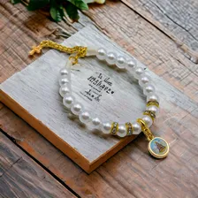 Pulseira Feminina Nossa Senhora Aparecida Pérola Branca Foto mini 2