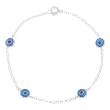 Pulseira Feminina Olho Grego Prata 925 Foto mini 1
