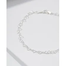 Pulseira Feminina Prata 925 Elo Coração Foto mini 2