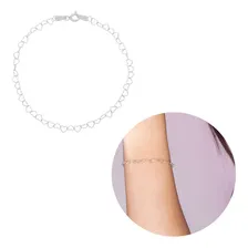 Pulseira Feminina Prata 925 Elo Coração Foto mini 1