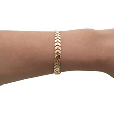 Pulseira Flecha Tendência Escama De Peixe Folheado A Ouro Comprimento 22 cm Diâmetro 2 cm Foto mini 2