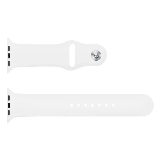 Pulseira Goldentec Para Apple Watch 42/44mm Silicone Branca Foto 1