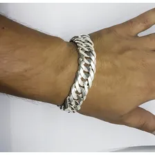 Pulseira Grumet Elos Duplos Prata Maciça 16 Mm 25 Cm Foto mini  2