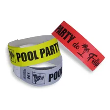 Pulseira Identificação Personalizada Festa Tyvek Kit 1000un Foto mini  2